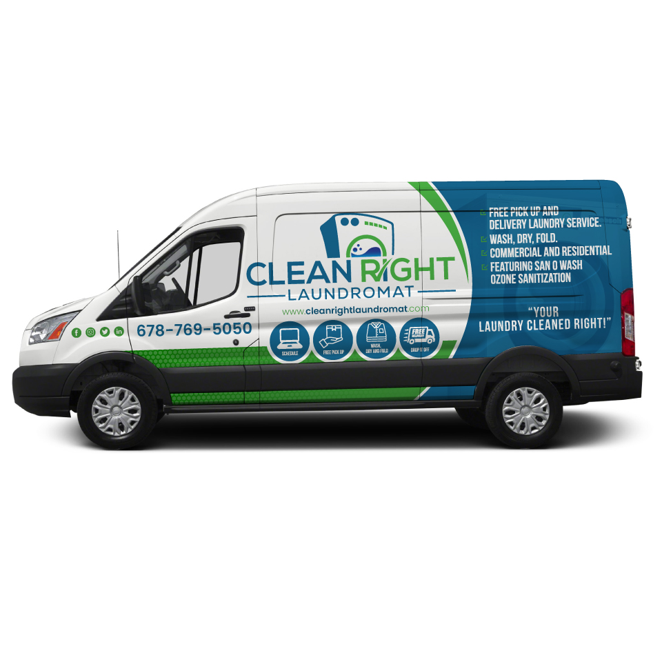 Car Wrap-Design von Yoga Tri für Clean Right Laundromat | Design #30295317