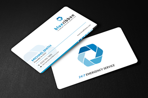 Business Card Design by Sun Moon Graphic Designer for Blue Ribbon Plumbing Heating & Gasfitting Ltd. | Design: #30290883