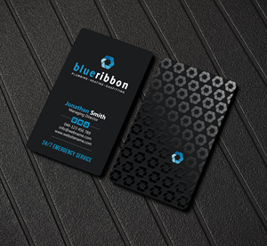 Business Card Design by Creations Box 2015 for Blue Ribbon Plumbing Heating & Gasfitting Ltd. | Design: #30292175