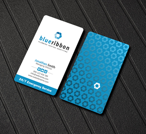 Business Card Design by Creations Box 2015 for Blue Ribbon Plumbing Heating & Gasfitting Ltd. | Design: #30292177