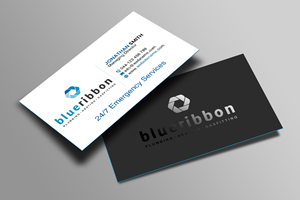 Business Card Design by Creations Box 2015 for Blue Ribbon Plumbing Heating & Gasfitting Ltd. | Design: #30292568