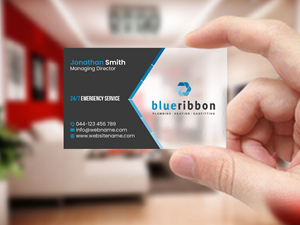 Business Card Design by Creations Box 2015 for Blue Ribbon Plumbing Heating & Gasfitting Ltd. | Design: #30301704