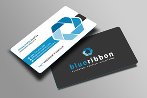 Business Card Design by Creations Box 2015 for Blue Ribbon Plumbing Heating & Gasfitting Ltd. | Design: #30301706