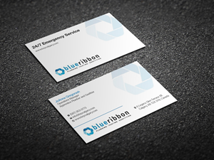 Business Card Design by Magic of Art for Blue Ribbon Plumbing Heating & Gasfitting Ltd. | Design: #30290482