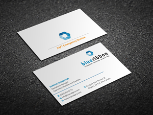 Business Card Design by Magic of Art for Blue Ribbon Plumbing Heating & Gasfitting Ltd. | Design: #30290563