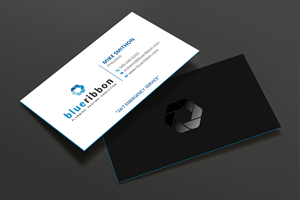Business Card Design by DesignShout for Blue Ribbon Plumbing Heating & Gasfitting Ltd. | Design: #30291629