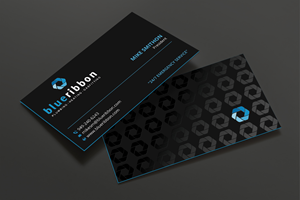 Business Card Design by DesignShout for Blue Ribbon Plumbing Heating & Gasfitting Ltd. | Design: #30291728