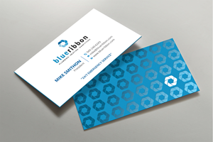 Business Card Design by DesignShout for Blue Ribbon Plumbing Heating & Gasfitting Ltd. | Design: #30291771
