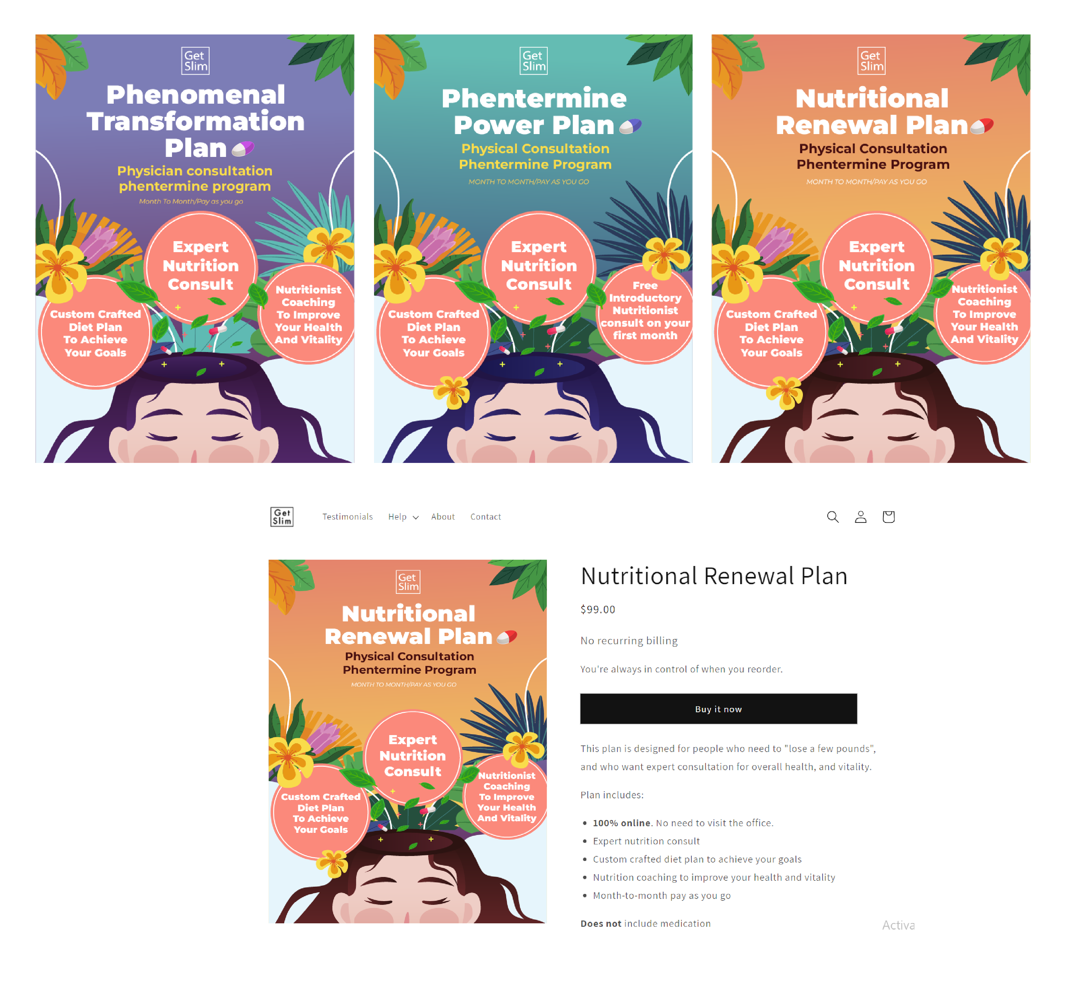 Design Graphique par Ngoc Pen pour GetSlim Wellness | Design #30317105