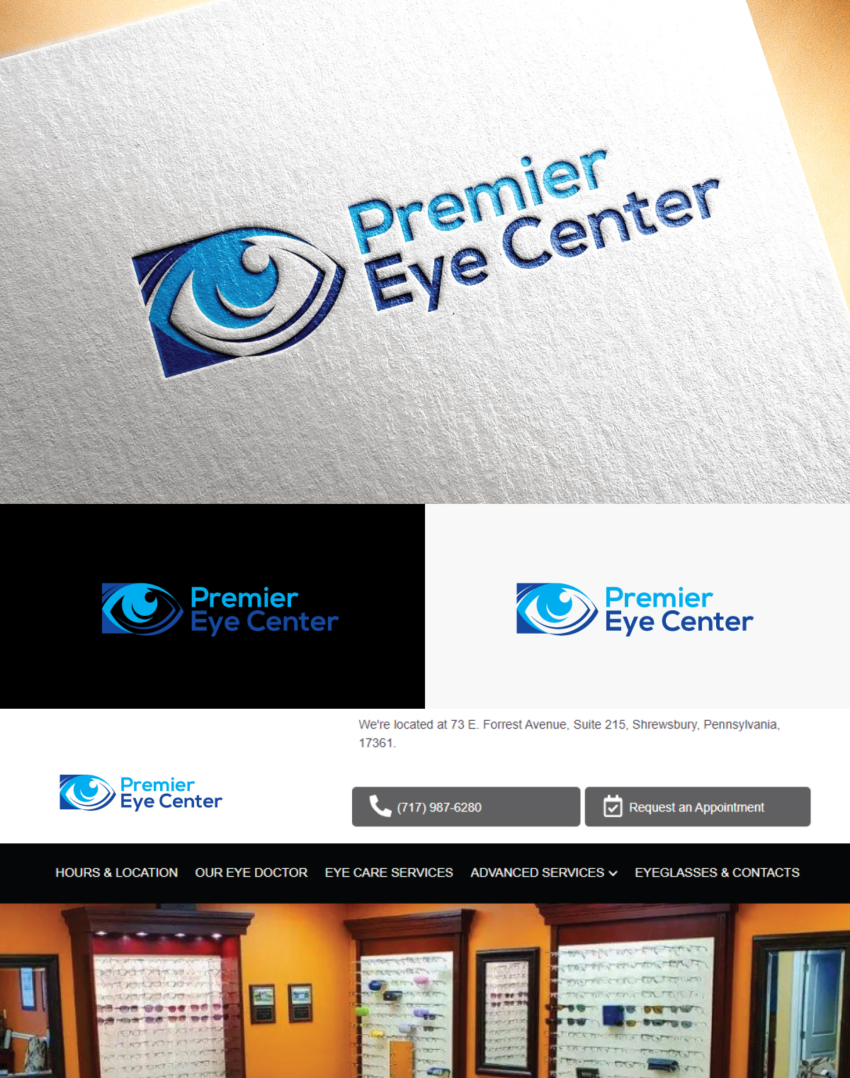 Logo Design by step forward 2 for Premier Eye Center  | Design #30300742