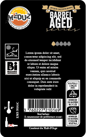 Design Étiquette par Sarina.dsg pour Brasserie Artisanale MEDUZ | Design : #30313133