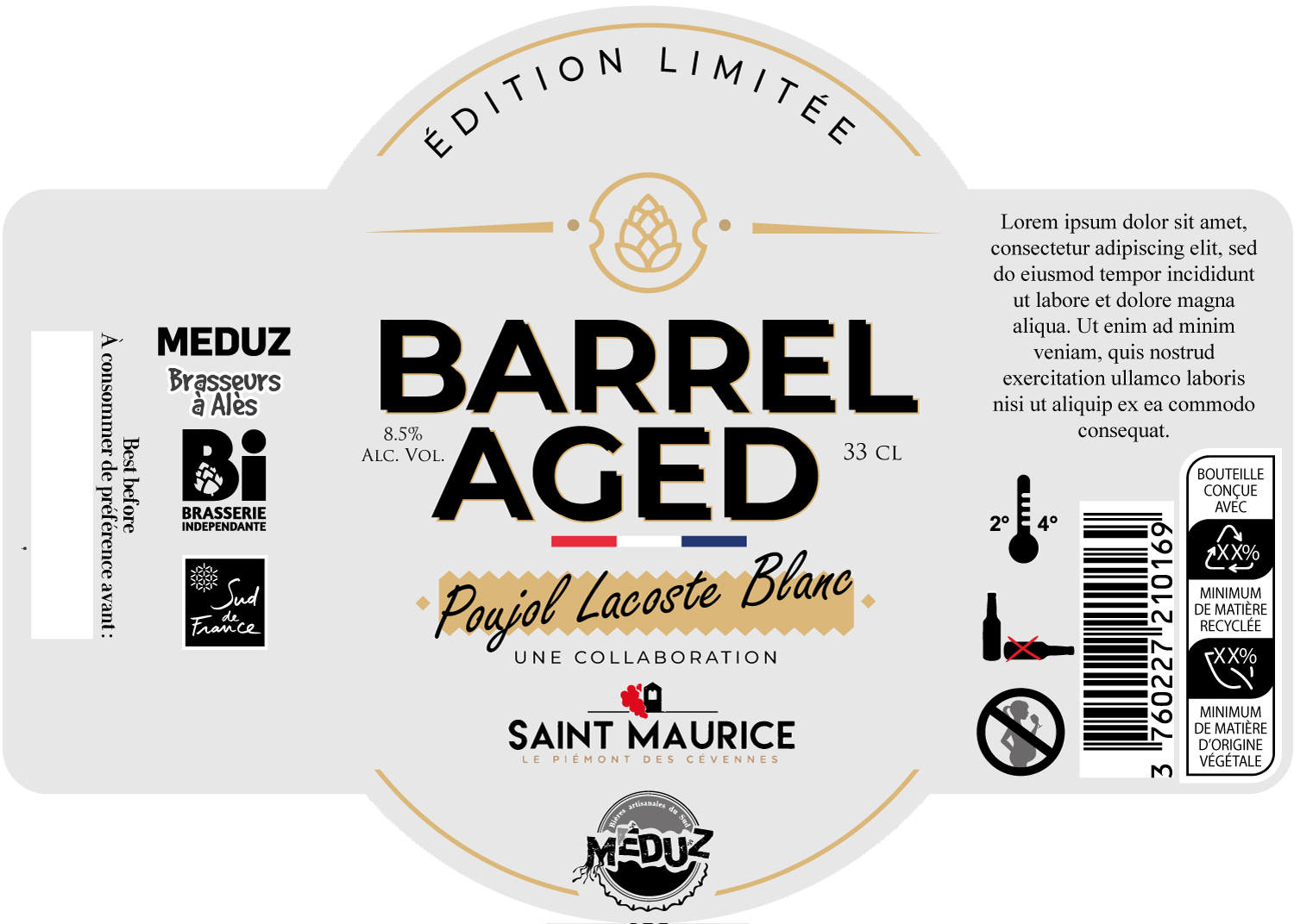 Design Étiquette par Sarina.dsg pour Brasserie Artisanale MEDUZ | Design #30403323