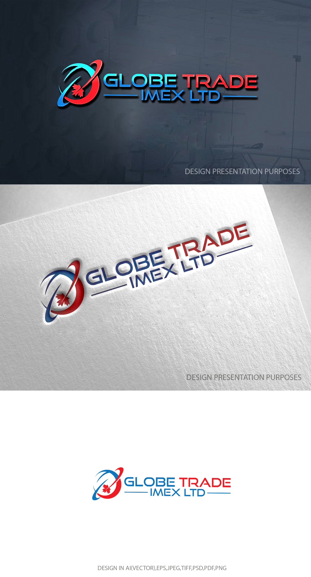 Logo Design by zebronicgraphic for GLOBE TRADE IMEX LTD | Design: #30309721