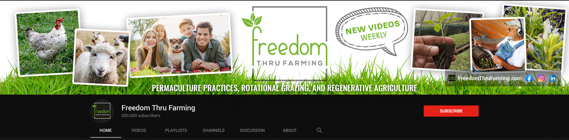 YouTube-Design von Hristo Itchov für Freedom thru Farming | Design #30327304
