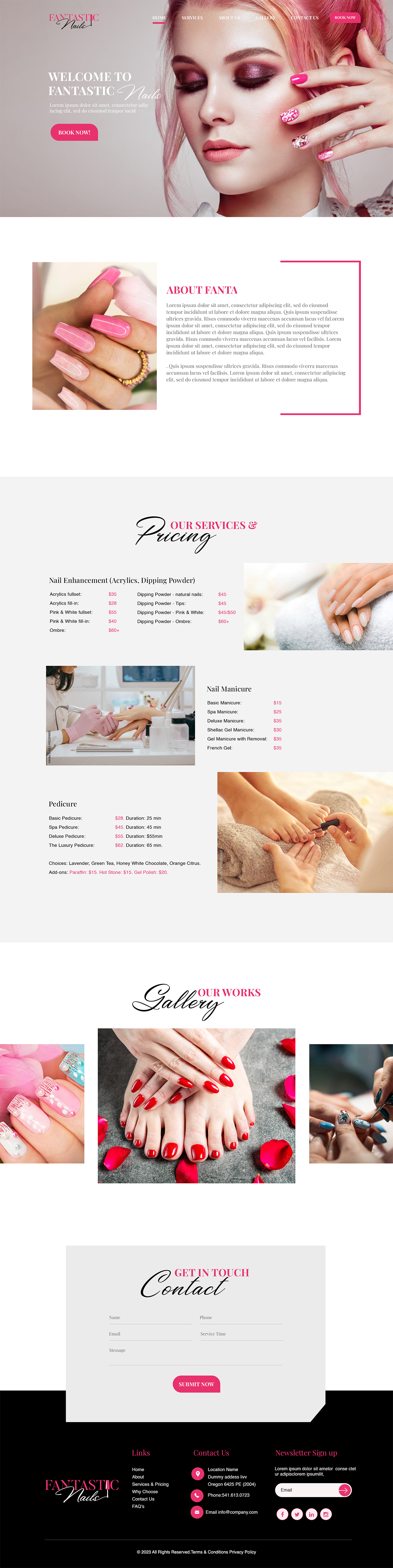 Web-Design von MAHABA für Fantastic Nails, LLC. | Design #30316207