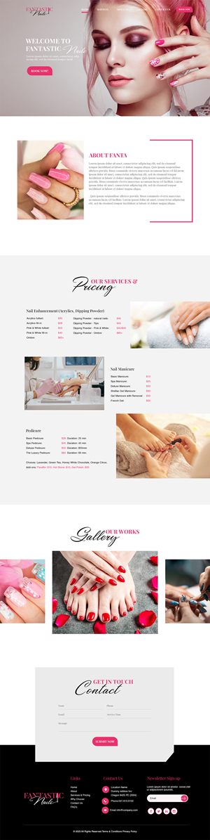 Web Design by MAHABA for Fantastic Nails, LLC. | Design: #30316207