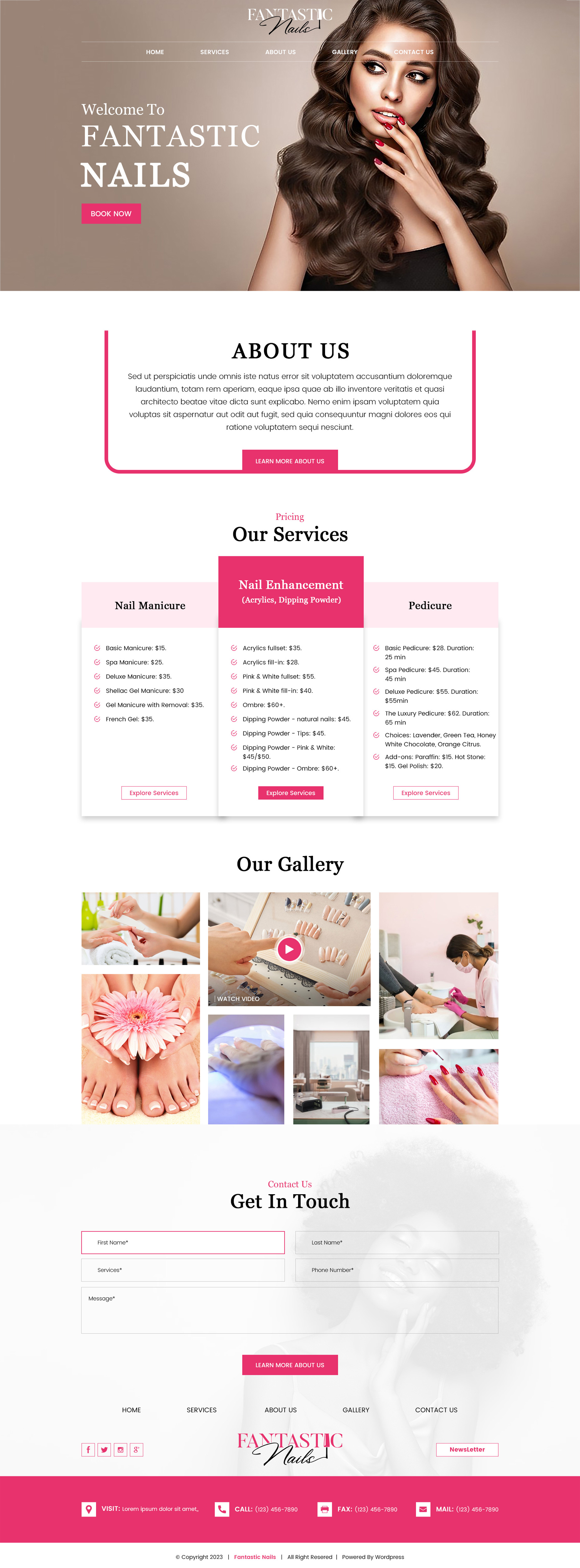 Web Design par AHS Agency pour Fantastic Nails, LLC. | Design #30320637