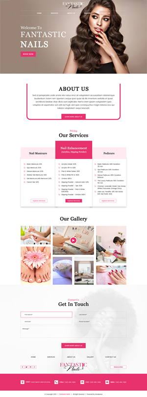 Diseño Web por AHS Agency para Fantastic Nails, LLC. | Diseño #30320637