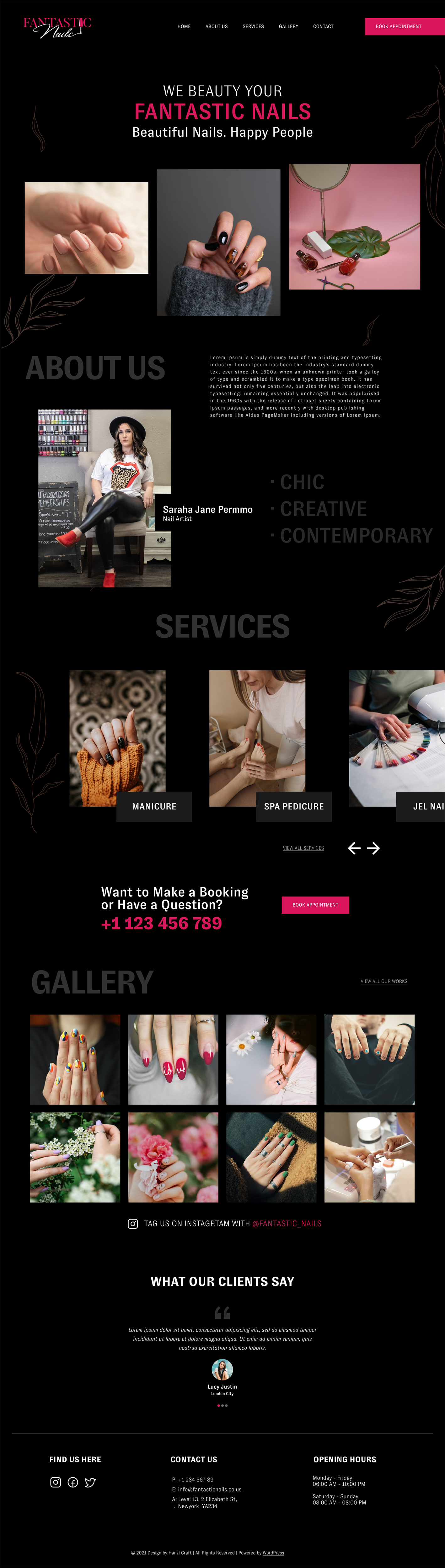 Web Design by Avra Design Studio for Fantastic Nails, LLC. | Design #30313132