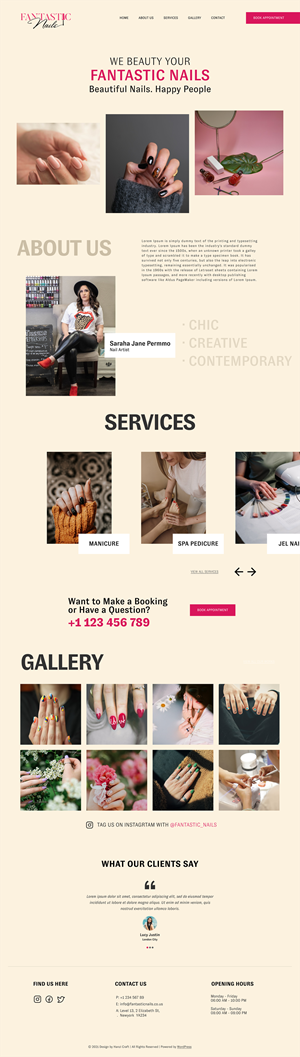 Web Design by Avra Design Studio for Fantastic Nails, LLC. | Design: #30320888
