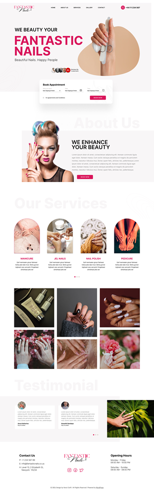 Web Design by Avra Design Studio for Fantastic Nails, LLC. | Design: #30320889
