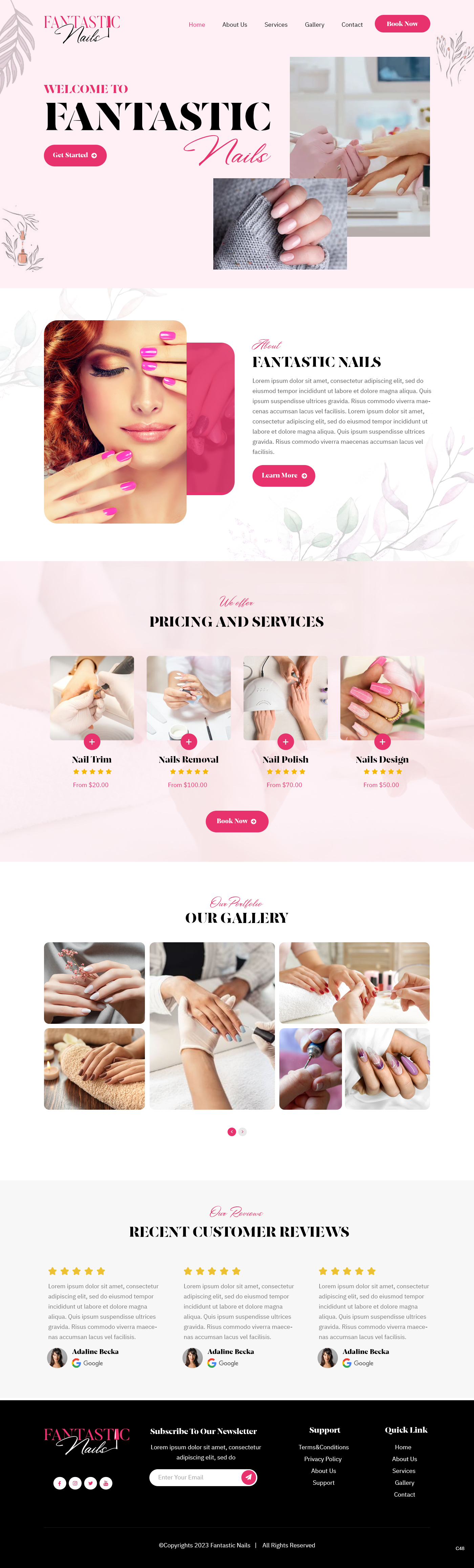 Web Design by pb for Fantastic Nails, LLC. | Design #30312186