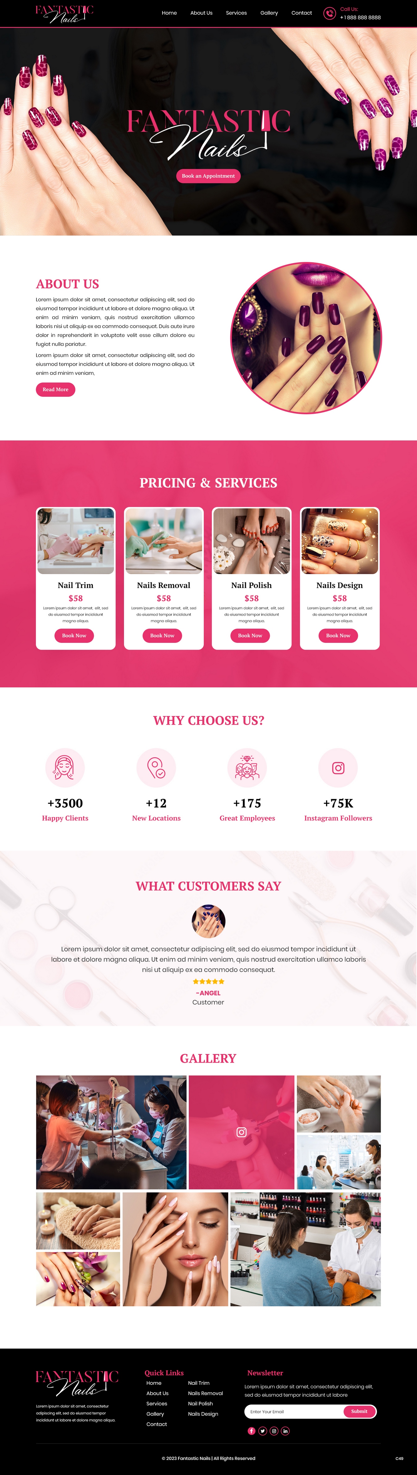 Diseño Web por pb para Fantastic Nails, LLC. | Diseño #30312187