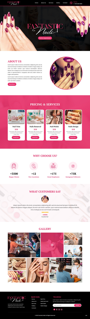 Web Design by pb for Fantastic Nails, LLC. | Design: #30312187