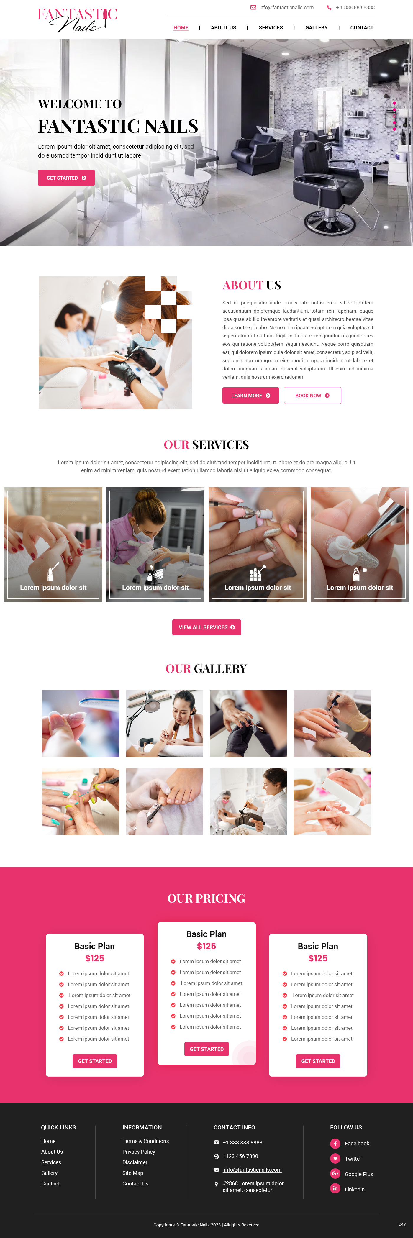 Web Design by pb for Fantastic Nails, LLC. | Design #30312188