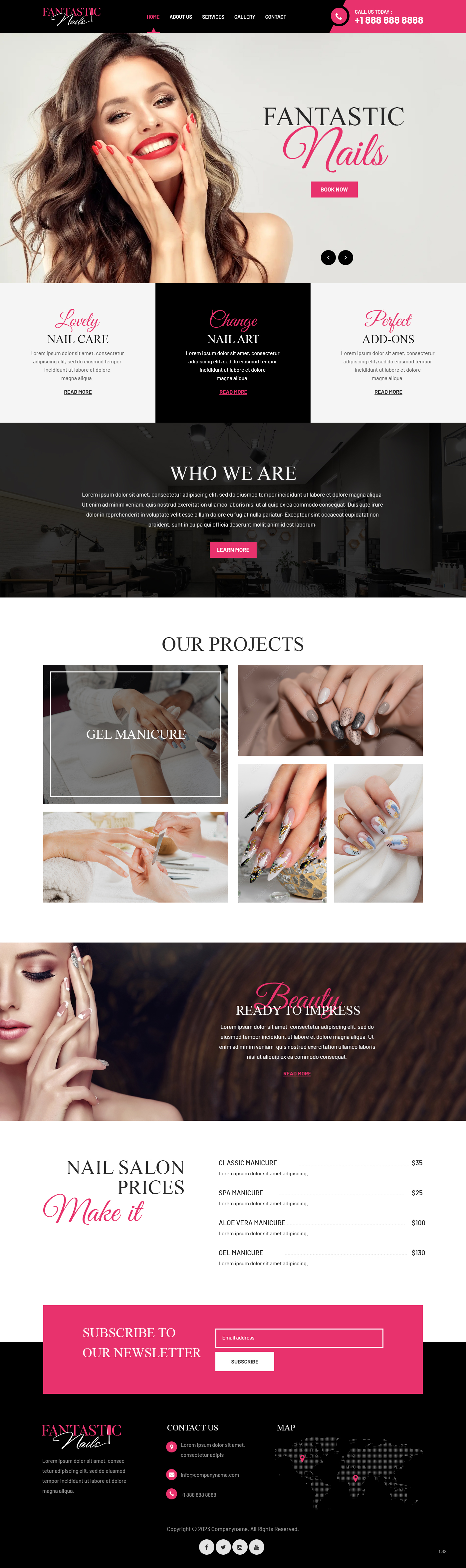Diseño Web por pb para Fantastic Nails, LLC. | Diseño #30312189
