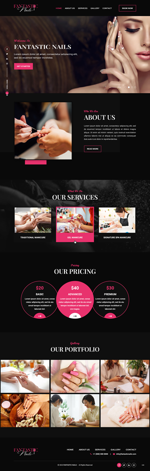Web Design by pb for Fantastic Nails, LLC. | Design: #30312190