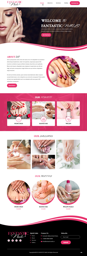 Web Design by pb for Fantastic Nails, LLC. | Design: #30312191