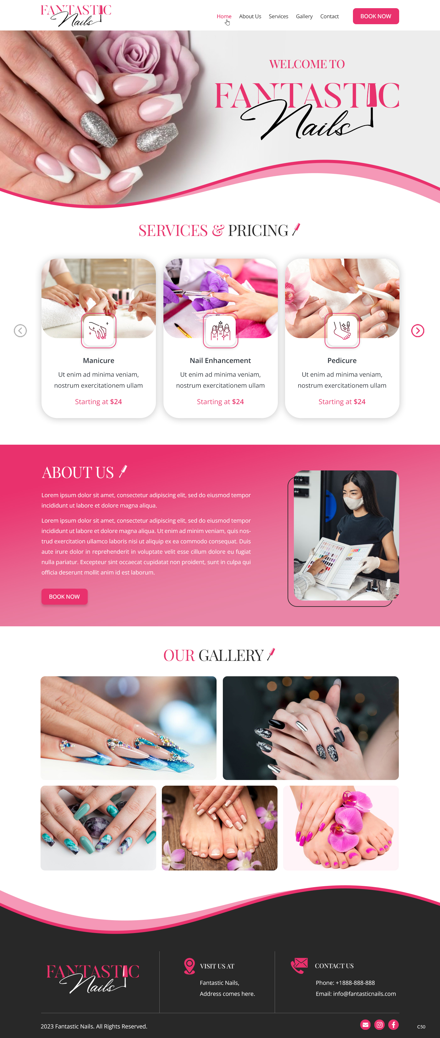 Diseño Web por pb para Fantastic Nails, LLC. | Diseño #30312195