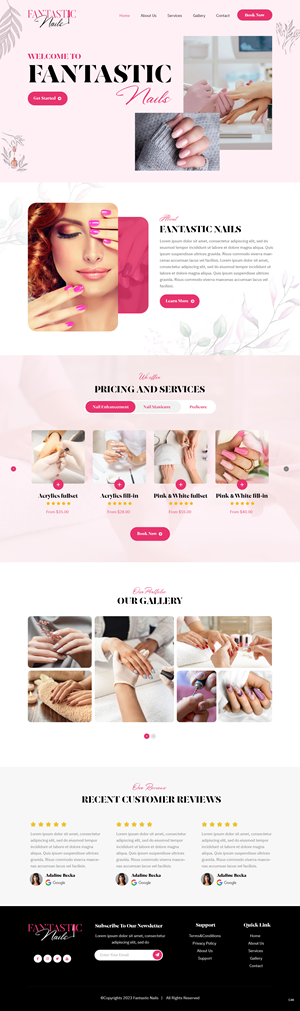 Web Design by pb for Fantastic Nails, LLC. | Design: #30319050