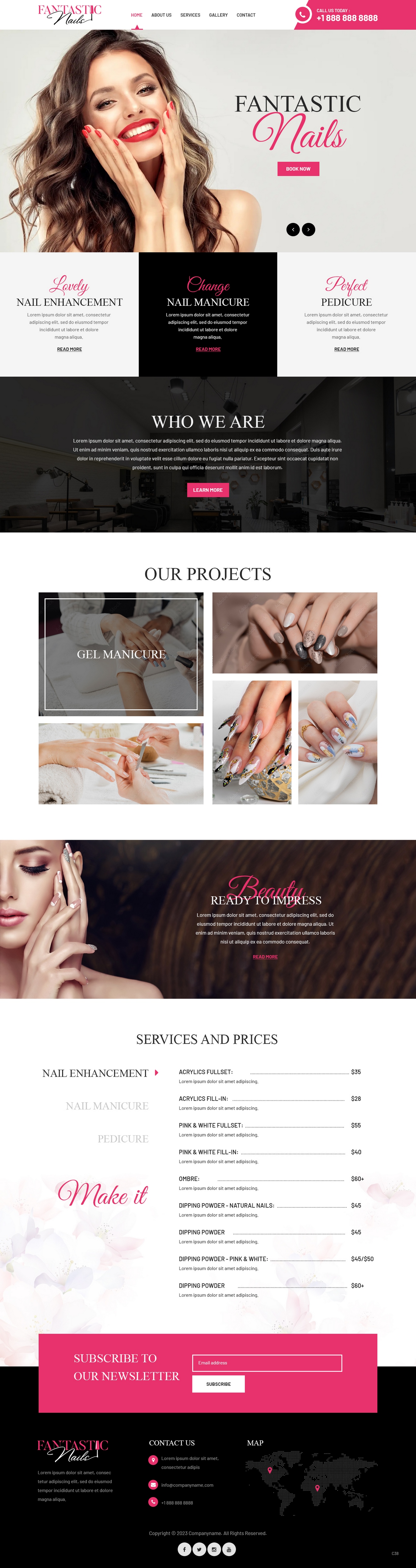 Diseño Web por pb para Fantastic Nails, LLC. | Diseño #30319051