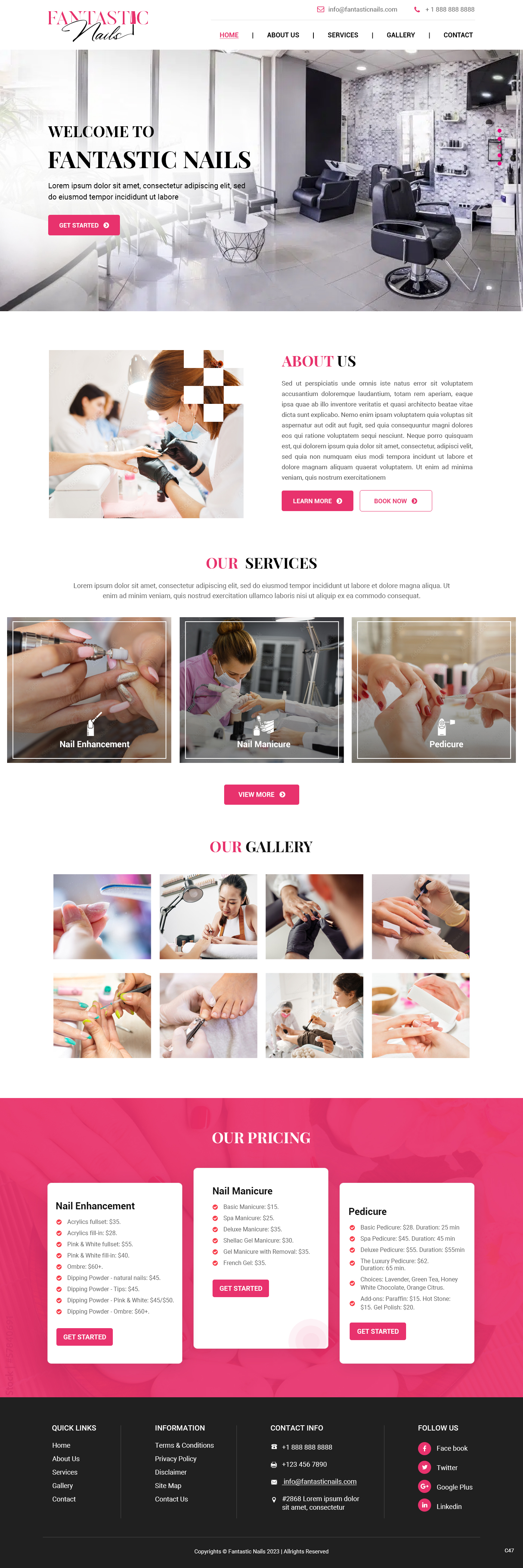 Web Design by pb for Fantastic Nails, LLC. | Design #30319052