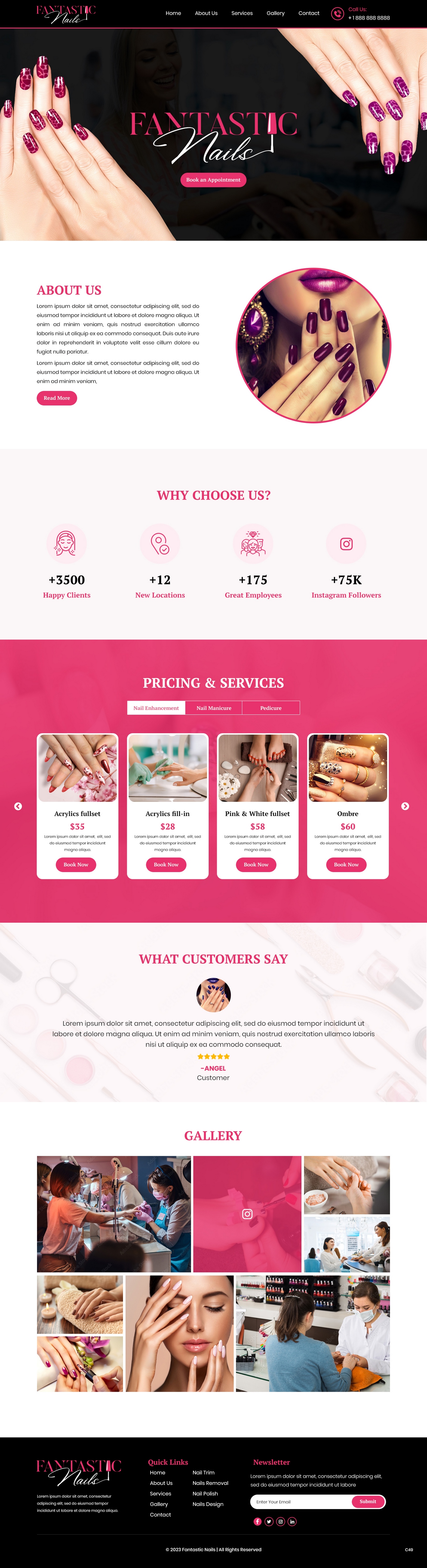 Diseño Web por pb para Fantastic Nails, LLC. | Diseño #30319053