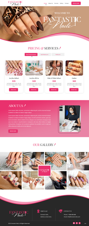 Diseño Web por pb para Fantastic Nails, LLC. | Diseño #30325444