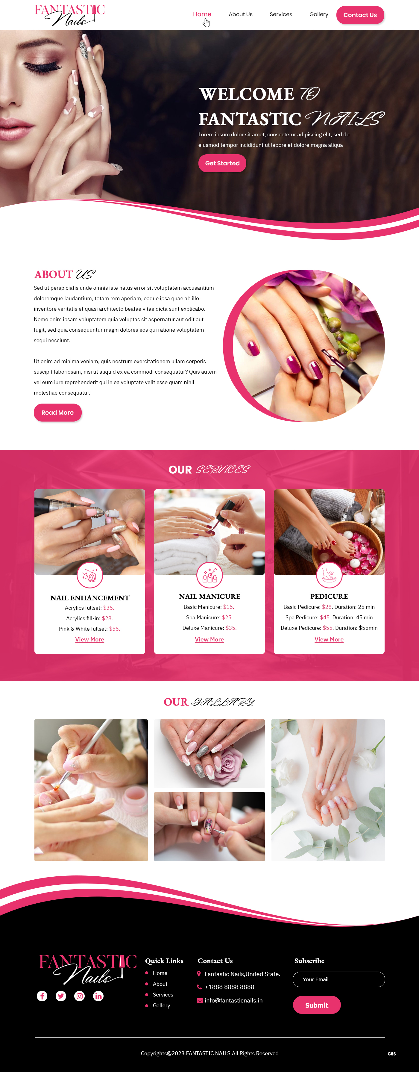Web Design by pb for Fantastic Nails, LLC. | Design #30325771