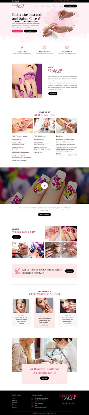 Web Design by Sbss for Fantastic Nails, LLC. | Design: #30318887