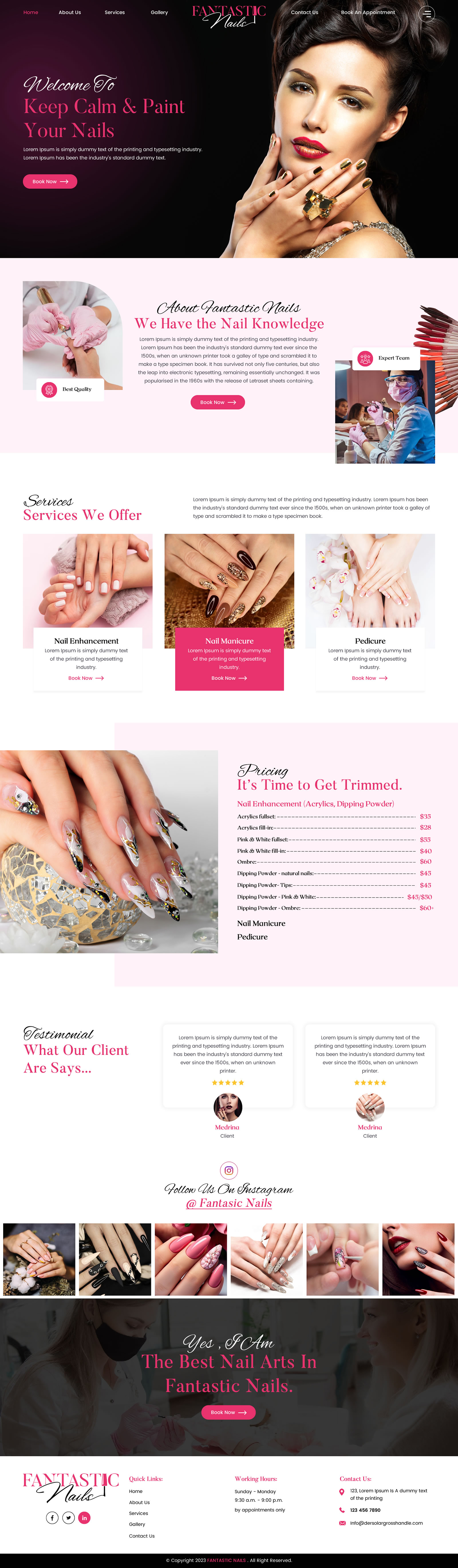 Web-Design von rightway für Fantastic Nails, LLC. | Design #30317658