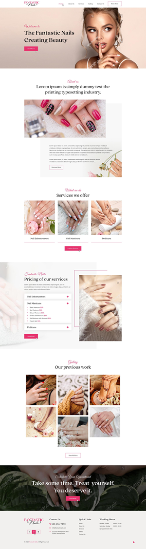 Diseño Web por Ved Web Services para Fantastic Nails, LLC. | Diseño #30324987