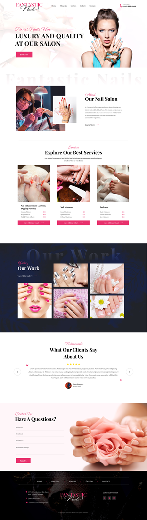 Web Design by *mary for Fantastic Nails, LLC. | Design: #30320128