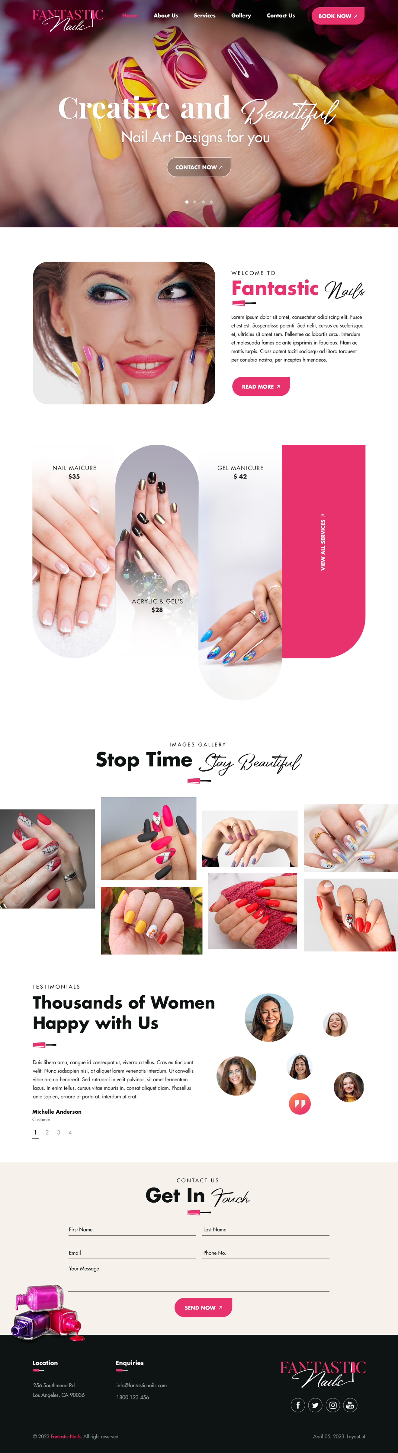 Diseño Web por sai.designer87 para Fantastic Nails, LLC. | Diseño #30318946