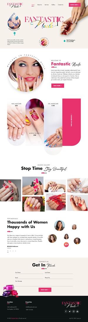 Web Design by sai.designer87 for Fantastic Nails, LLC. | Design: #30318947