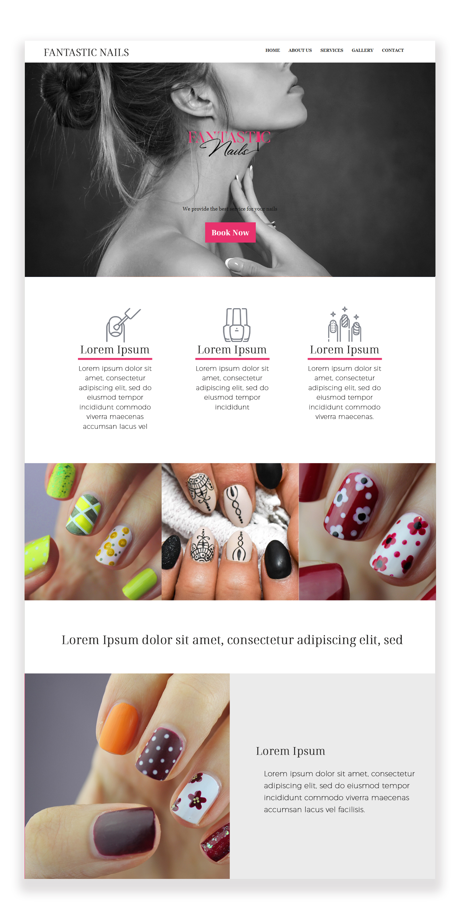 Web-Design von Lezette_G für Fantastic Nails, LLC. | Design #30313758