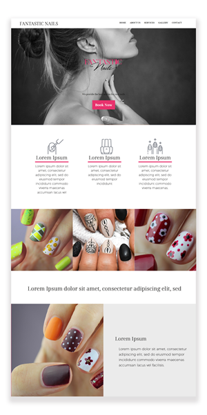 Web Design by Lezette_G for Fantastic Nails, LLC. | Design: #30313758
