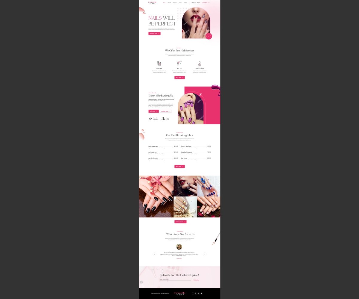 Web Design by Eppeok for Fantastic Nails, LLC. | Design #30310987