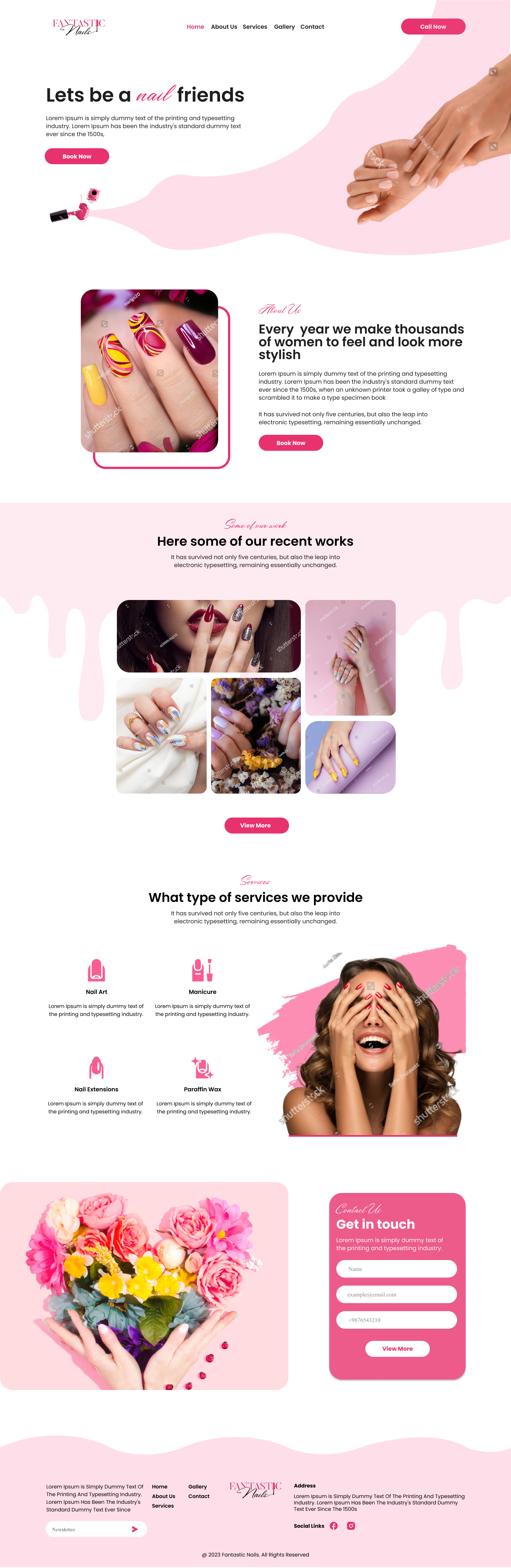 Web Design by Eppeok for Fantastic Nails, LLC. | Design #30315308