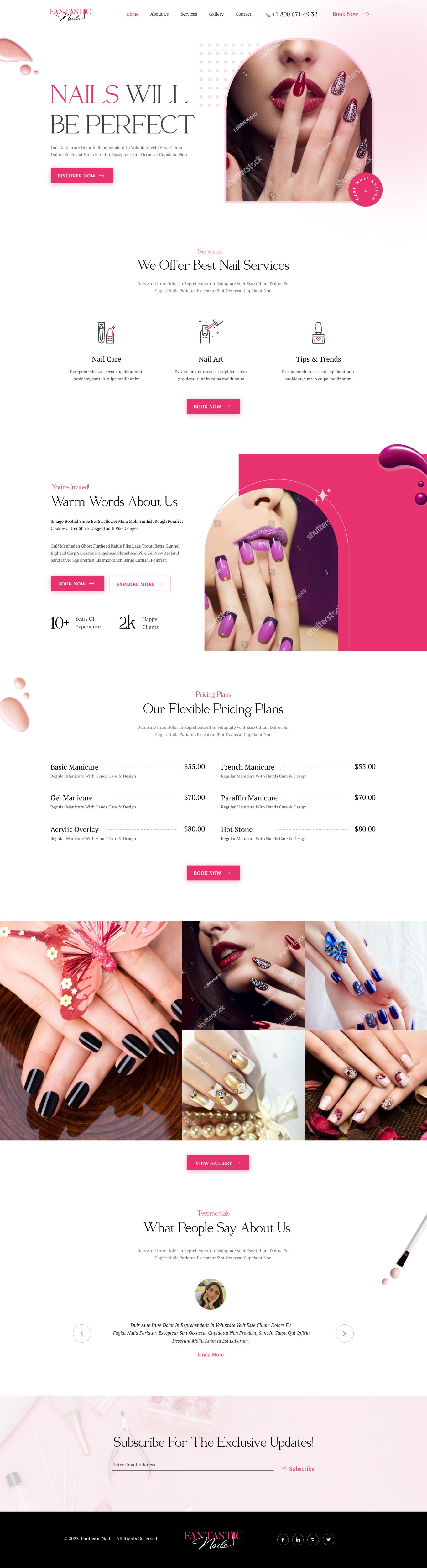 Web Design par Eppeok pour Fantastic Nails, LLC. | Design #30315491